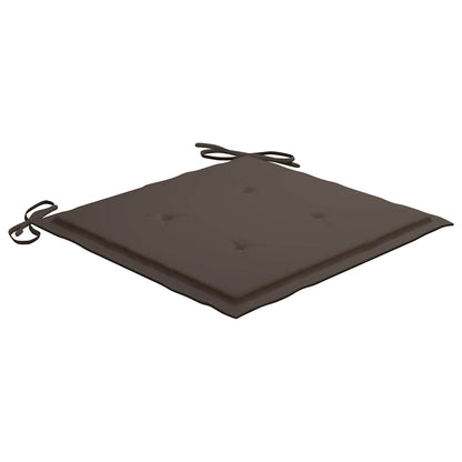 Tuinstoel Ida - 2 stuks - met kussens - taupe