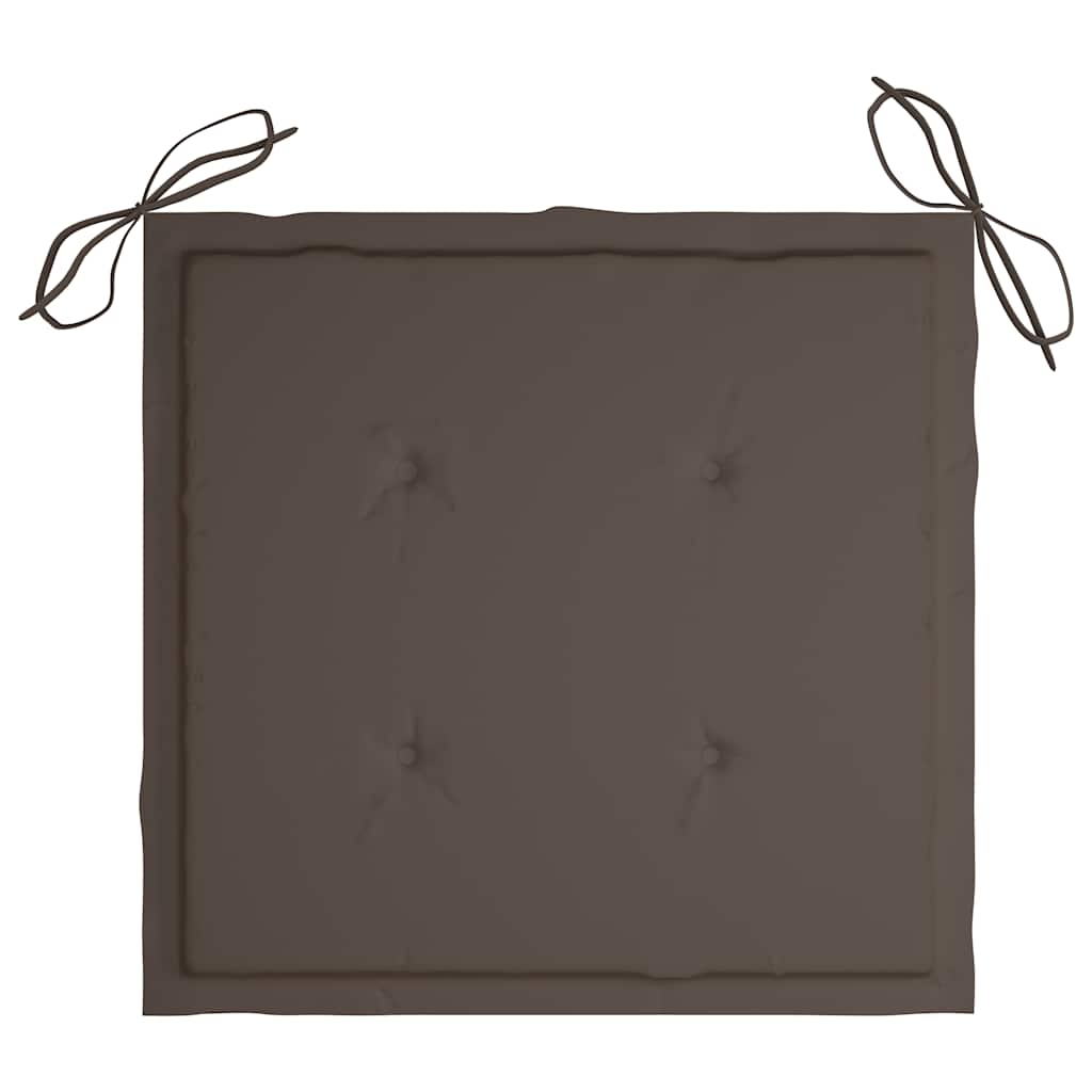 Tuinstoel Ida - 2 stuks - met kussens - taupe