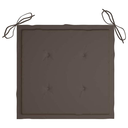 Tuinstoel Ida - 2 stuks - met kussens - taupe