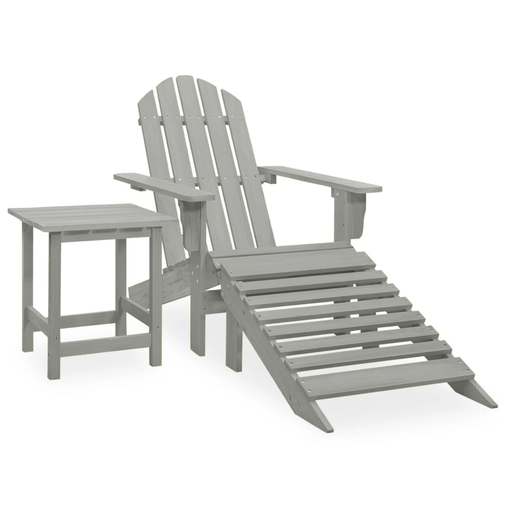 Tuinstoel Aaldert - met tafel - grijs