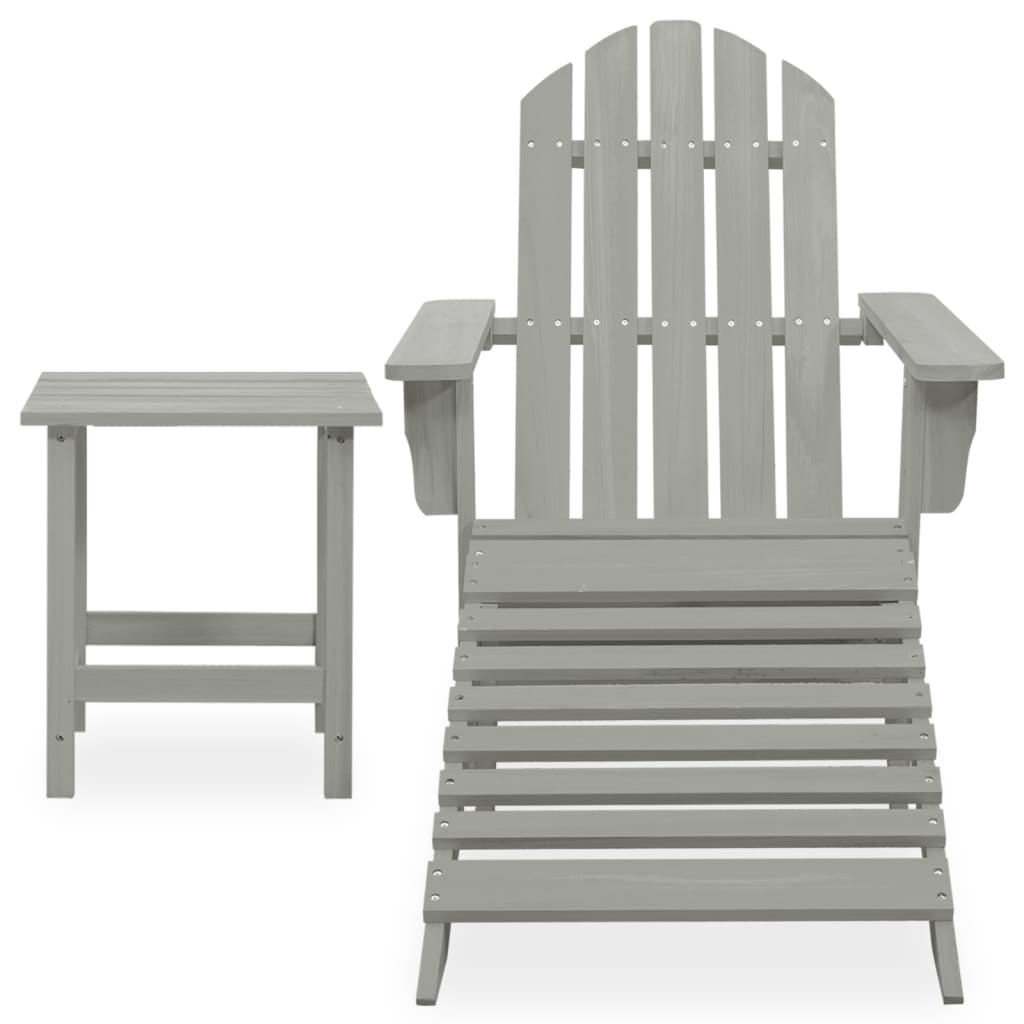 Tuinstoel Aaldert - met tafel - grijs