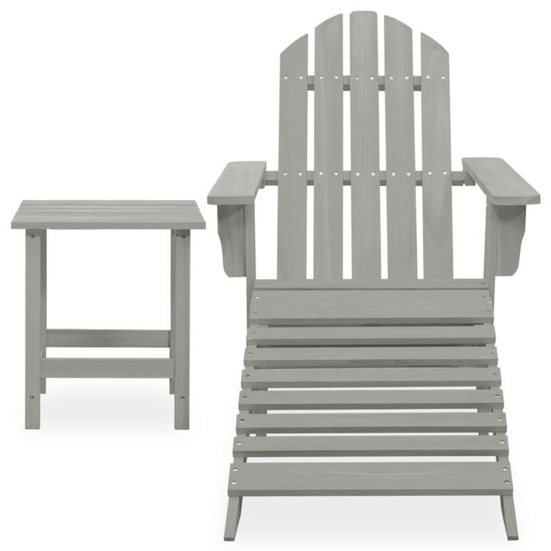 Tuinstoel Aaldert - met tafel - grijs