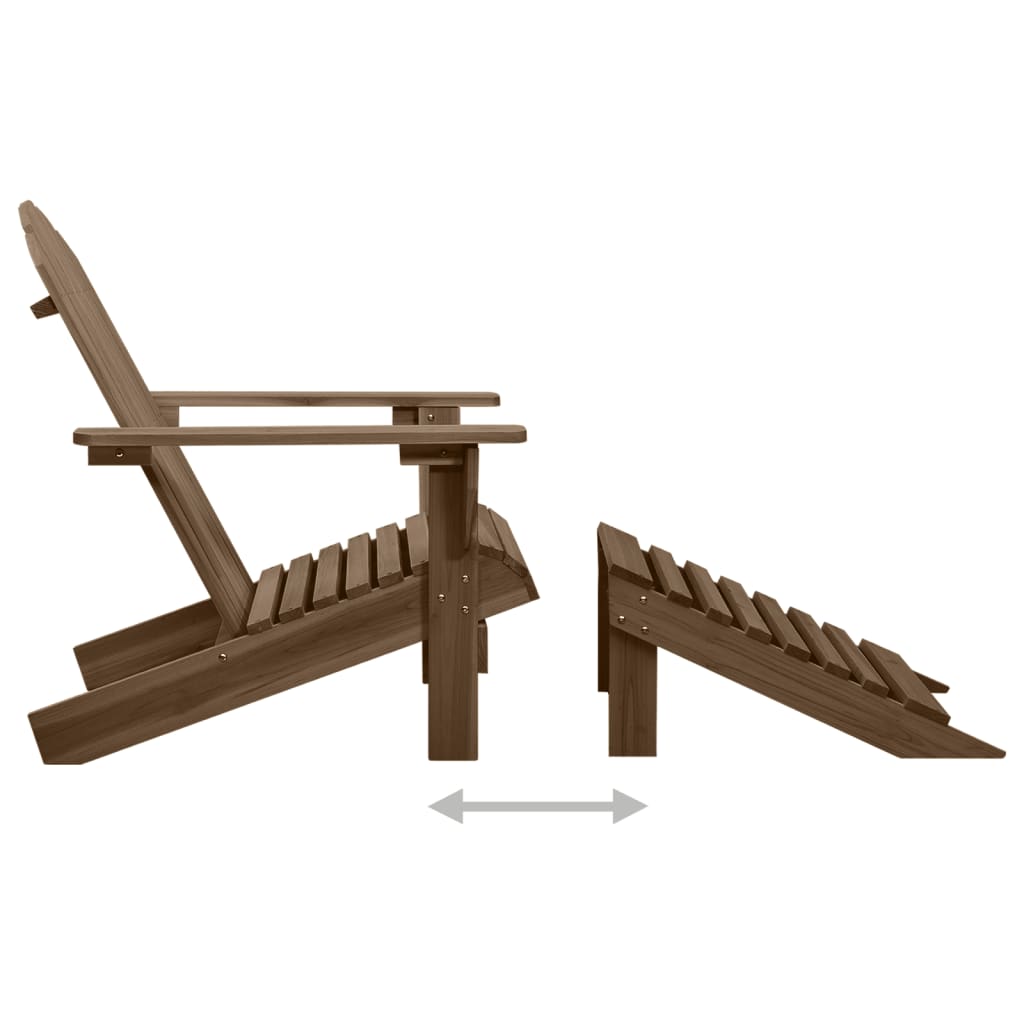 Tuinstoel Aaldert - met tafel - bruin