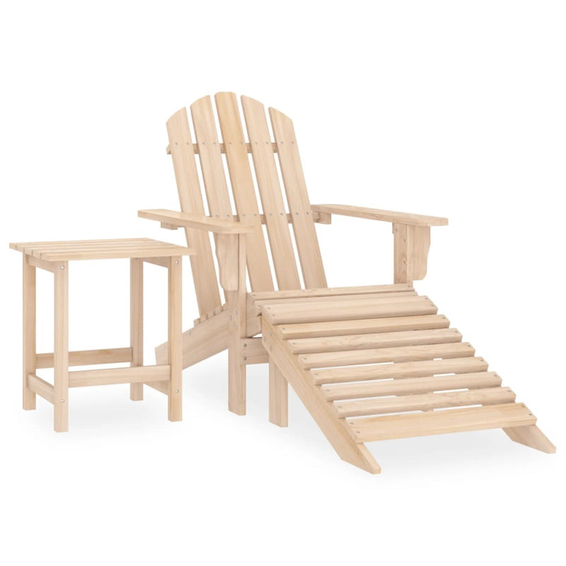 Tuinstoel Aaldert - met tafel - naturel – extra afbeelding