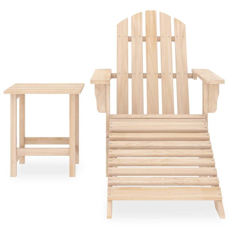 Tuinstoel Aaldert - met tafel - naturel