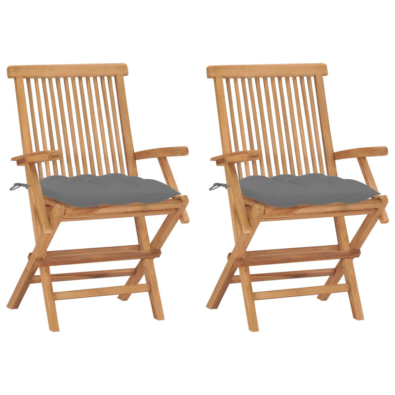 Tuinstoel Elineke - 2 stuks - met kussens - grijs – extra afbeelding