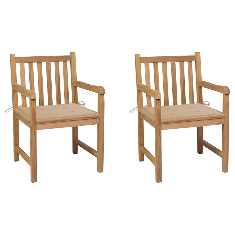 Tuinstoel Hanneke - 2 stuks -met kussens - beige – extra afbeelding