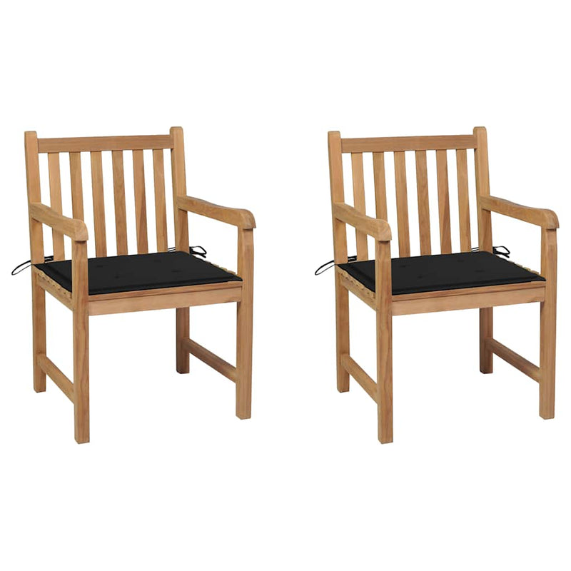 Tuinstoel Hanneke - 2 stuks -met kussens - zwart – extra afbeelding