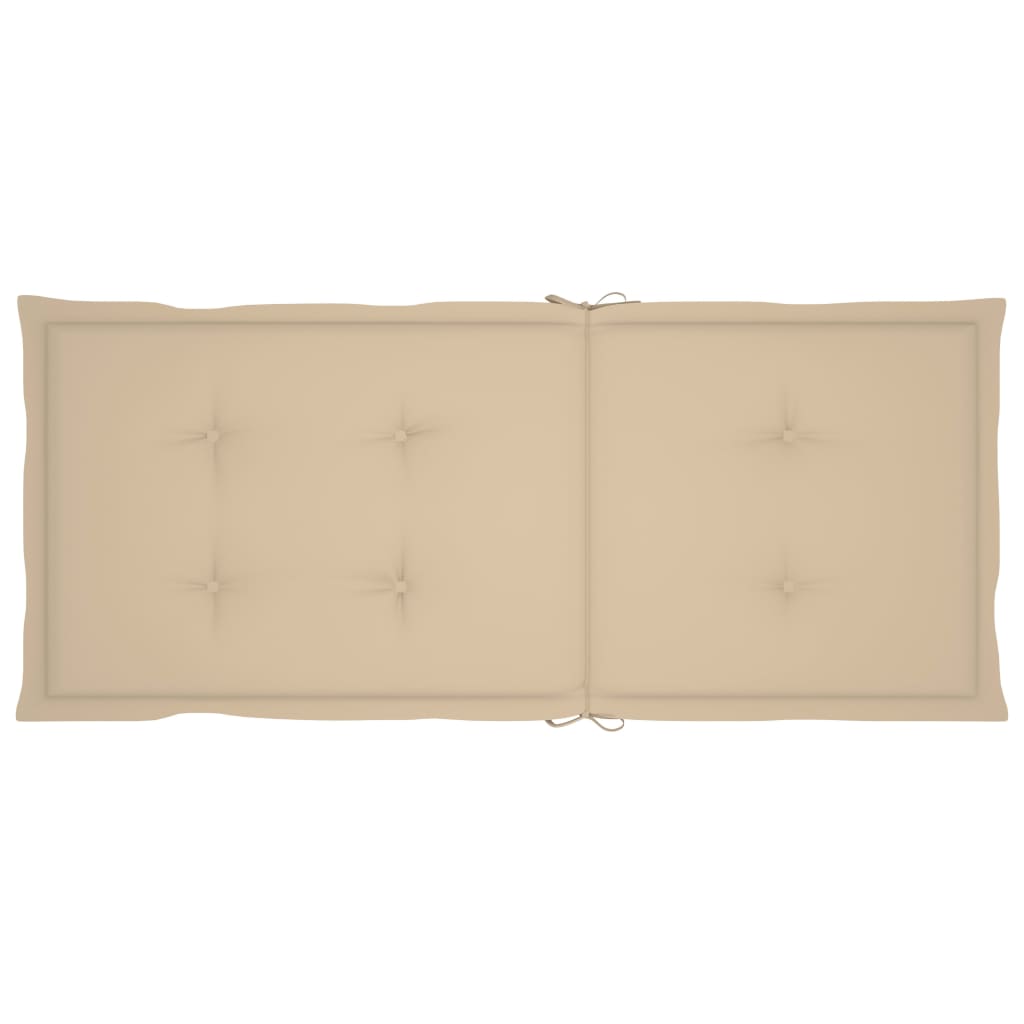 Tuinstoel Jildou - 2 stuks - verstelbaar - met kussens - beige