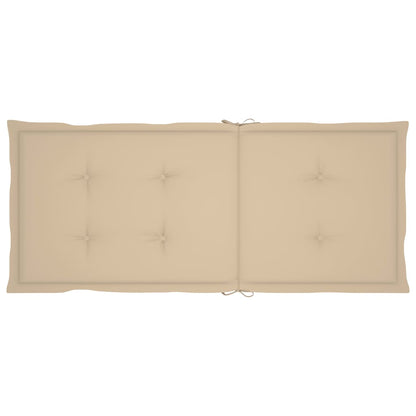 Tuinstoel Jildou - 2 stuks - verstelbaar - met kussens - beige