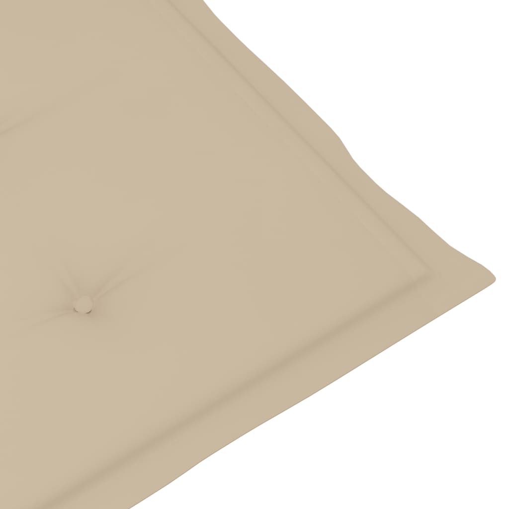 Tuinstoel Jildou - 2 stuks - verstelbaar - met kussens - beige