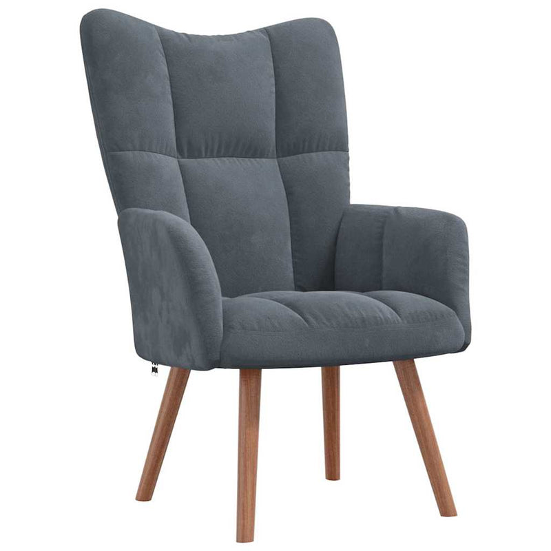 Fauteuil Freek - fluweel - donkergrijs – extra afbeelding