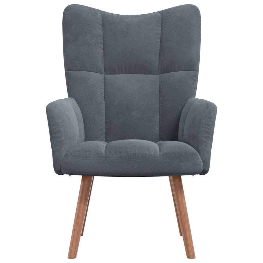Fauteuil Freek - fluweel - donkergrijs