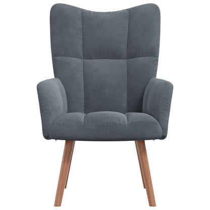 Fauteuil Freek - fluweel - donkergrijs