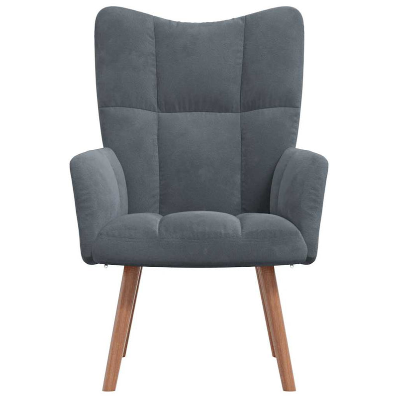 Fauteuil Freek - fluweel - donkergrijs