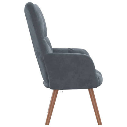 Fauteuil Freek - fluweel - donkergrijs