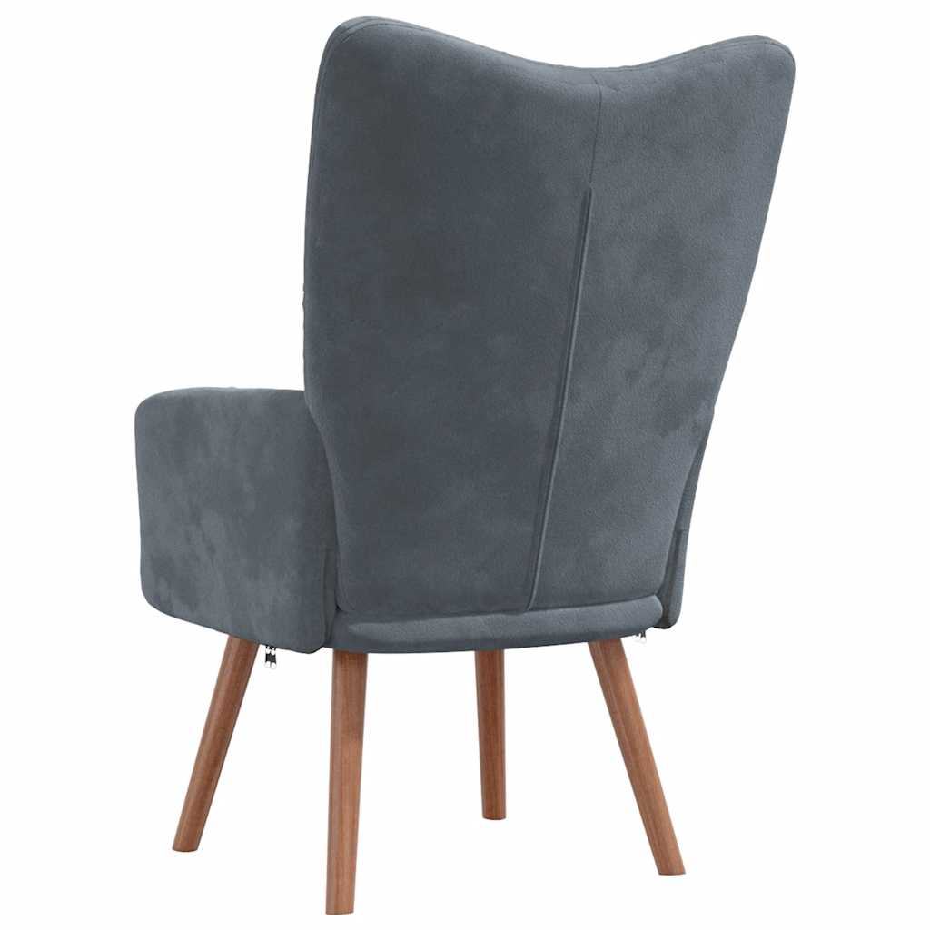 Fauteuil Freek - fluweel - donkergrijs