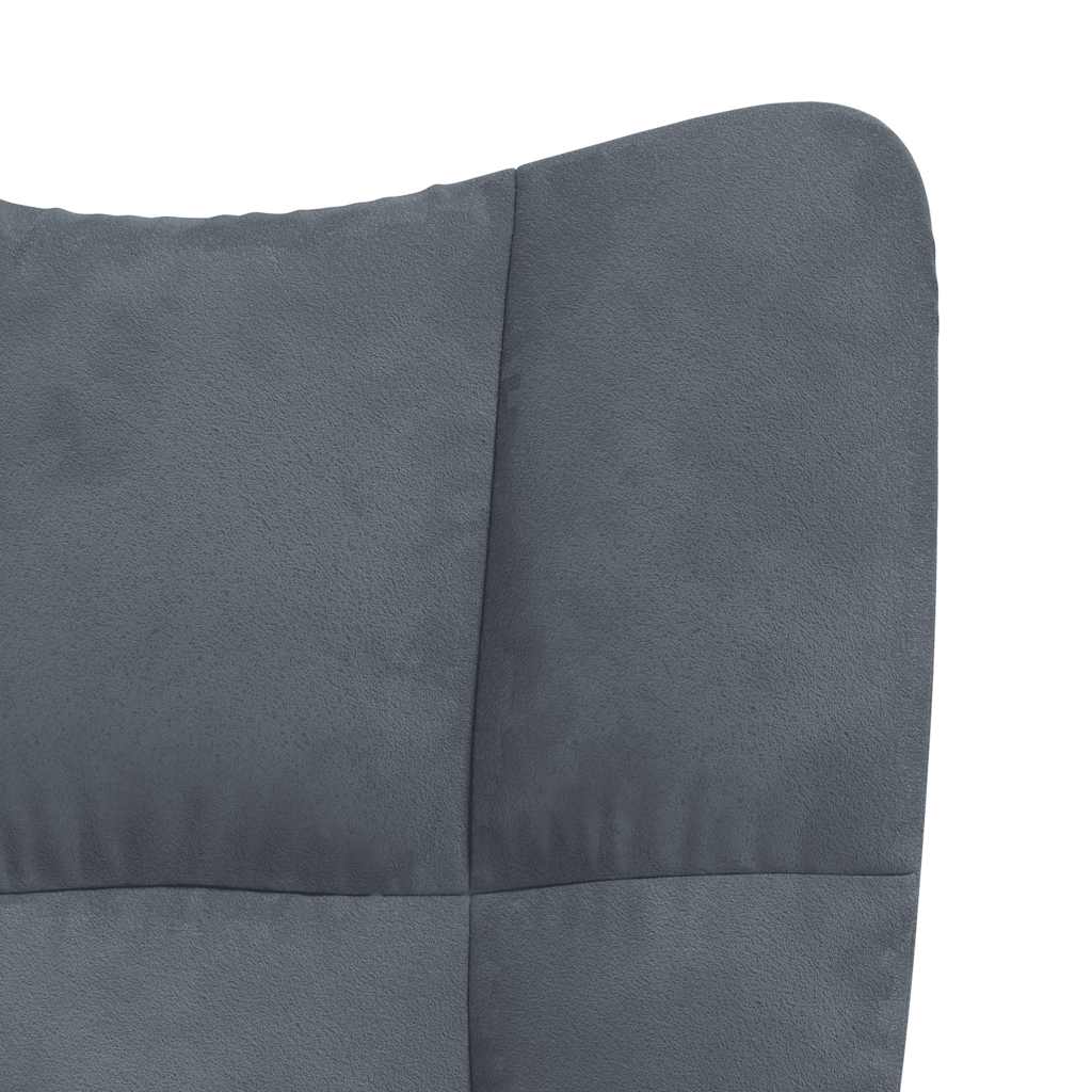 Fauteuil Freek - fluweel - donkergrijs