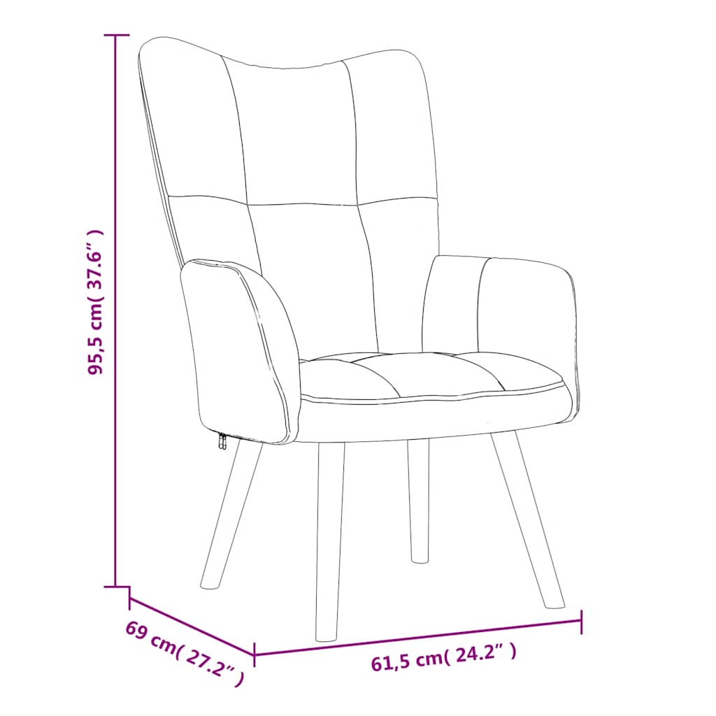 Fauteuil Freek - fluweel - donkergoen