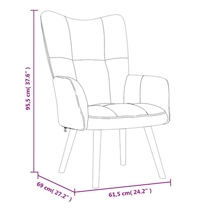 Fauteuil Freek - fluweel - donkergoen