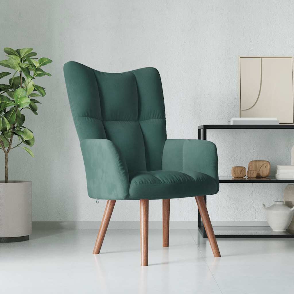 Fauteuil Freek - fluweel - donkergoen
