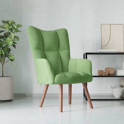 Fauteuil Freek - fluweel - lichtgroen