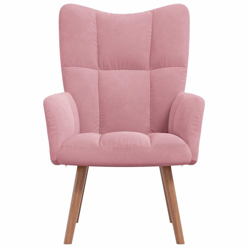 Fauteuil Freek - fluweel - roze