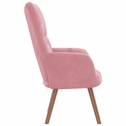 Fauteuil Freek - fluweel - roze