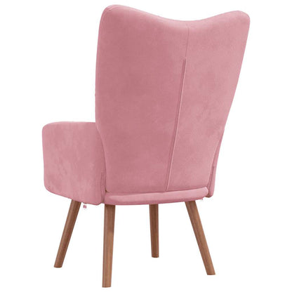 Fauteuil Freek - fluweel - roze