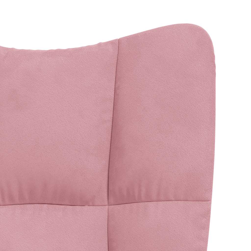 Fauteuil Freek - fluweel - roze