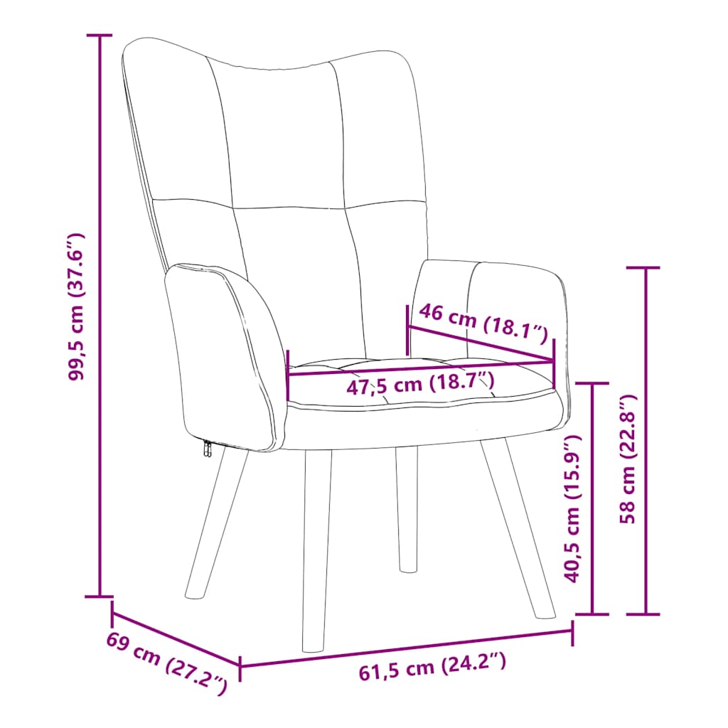 Fauteuil Freek - fluweel - wijnrood