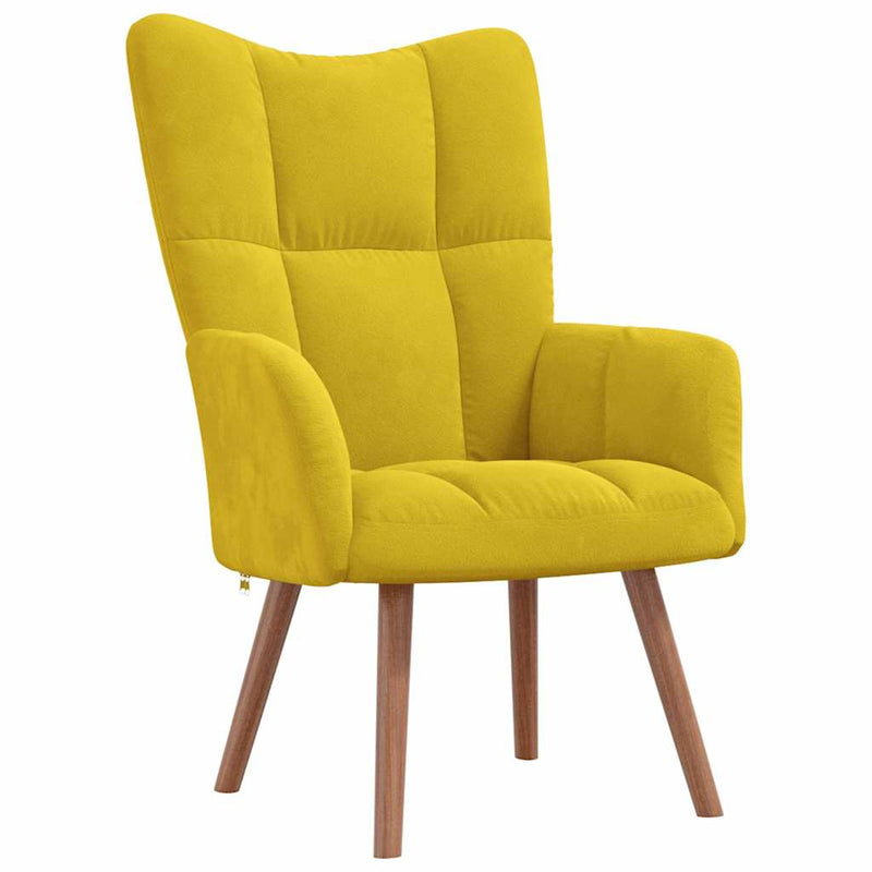 Fauteuil Freek - fluweel - mosterdgeel – extra afbeelding