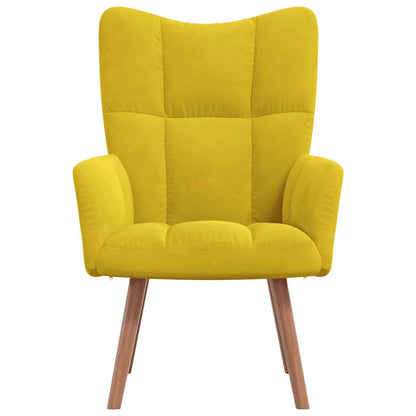 Fauteuil Freek - fluweel - mosterdgeel