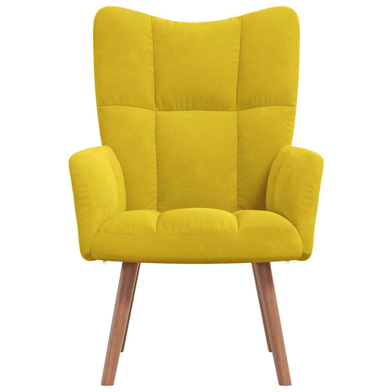 Fauteuil Freek - fluweel - mosterdgeel
