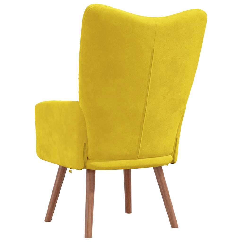Fauteuil Freek - fluweel - mosterdgeel