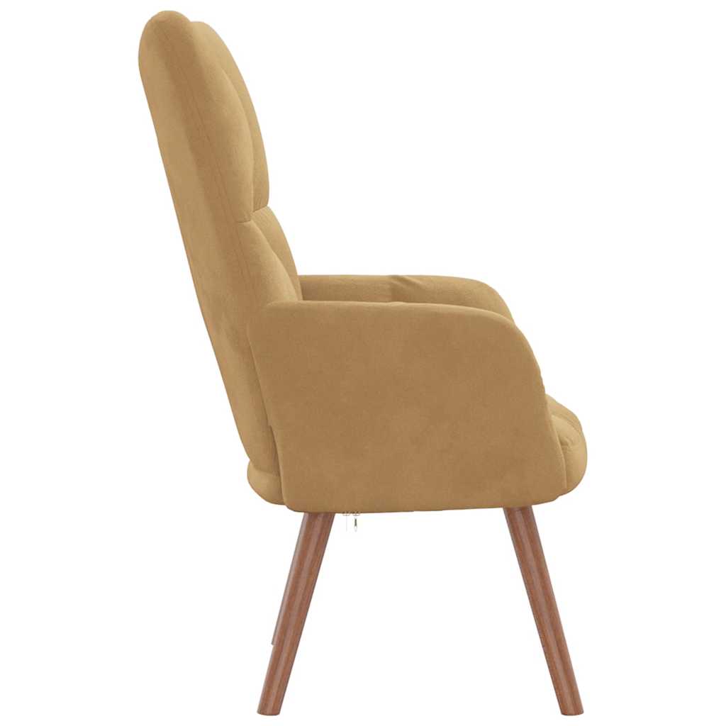 Fauteuil Freek - fluweel - bruin