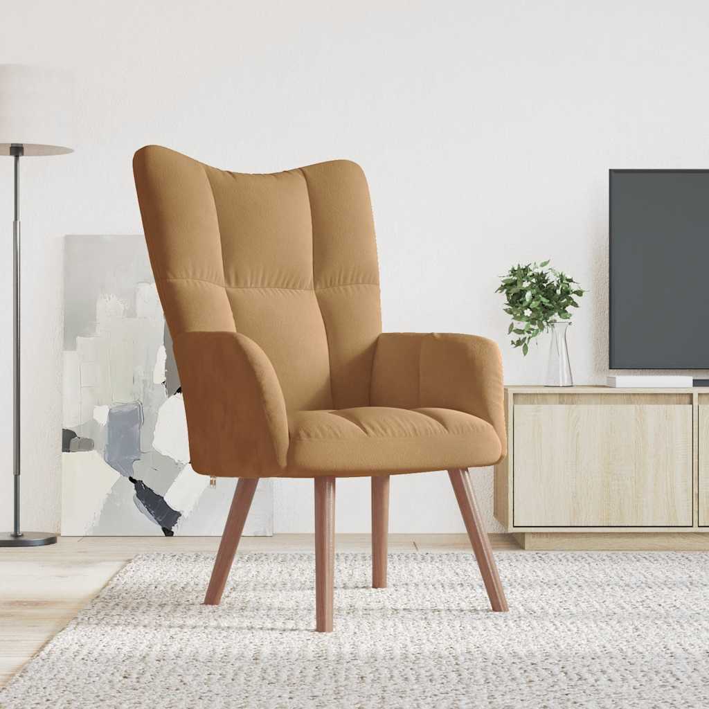 Fauteuil Freek - fluweel - bruin