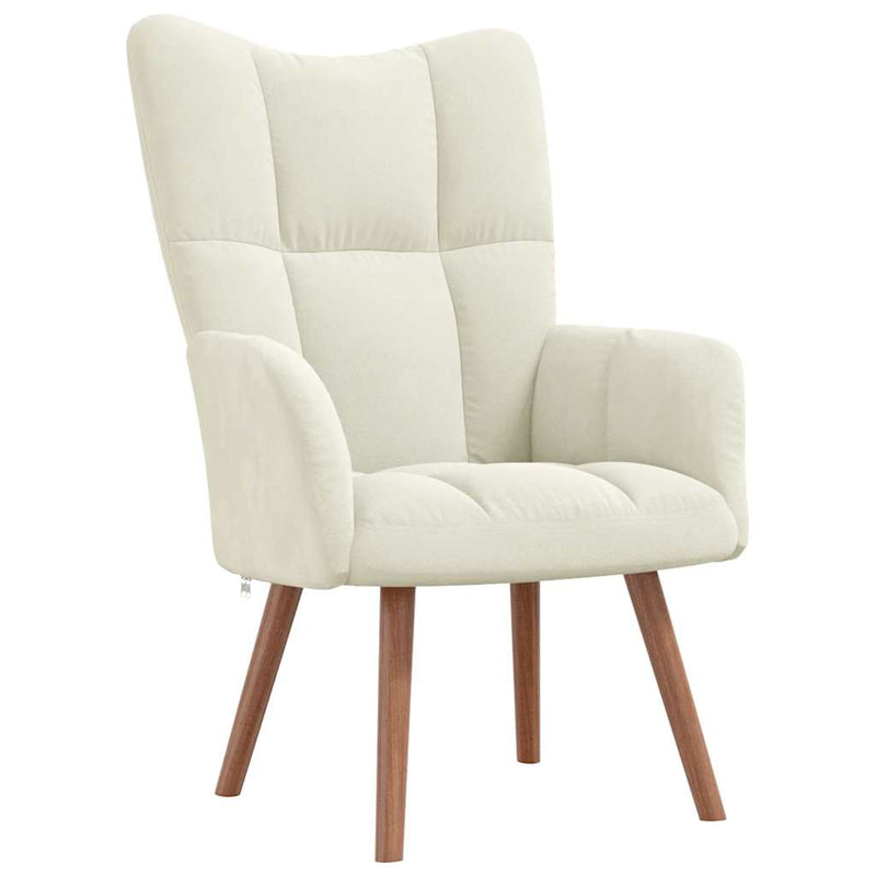 Fauteuil Freek - fluweel - wit – extra afbeelding