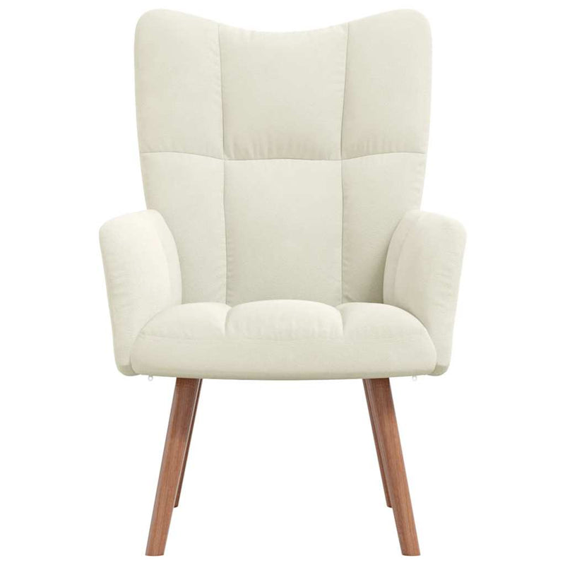 Fauteuil Freek - fluweel - wit