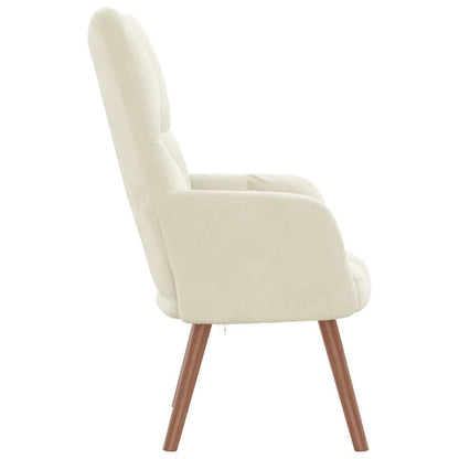 Fauteuil Freek - fluweel - wit