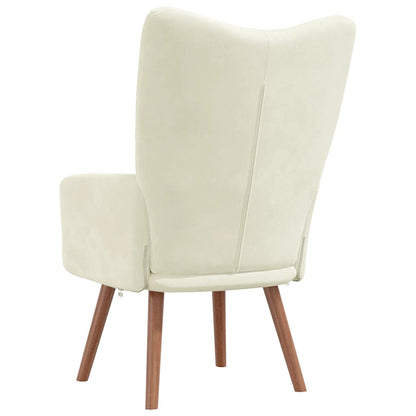 Fauteuil Freek - fluweel - wit