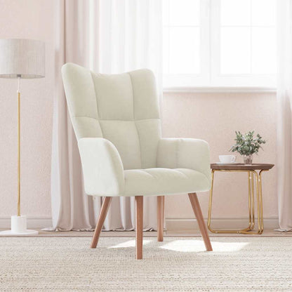 Fauteuil Freek - fluweel - wit