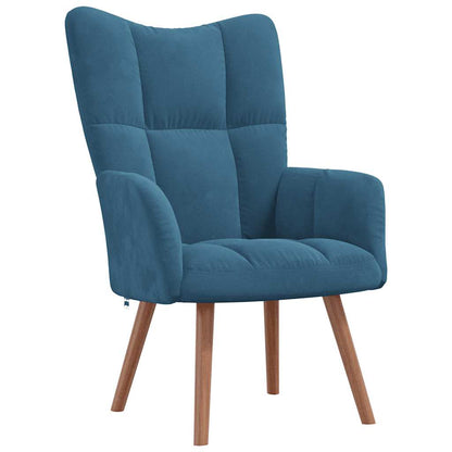 Fauteuil Freek - fluweel - blauw