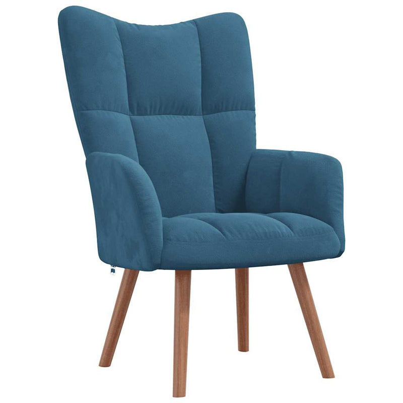 Fauteuil Freek - fluweel - blauw – extra afbeelding
