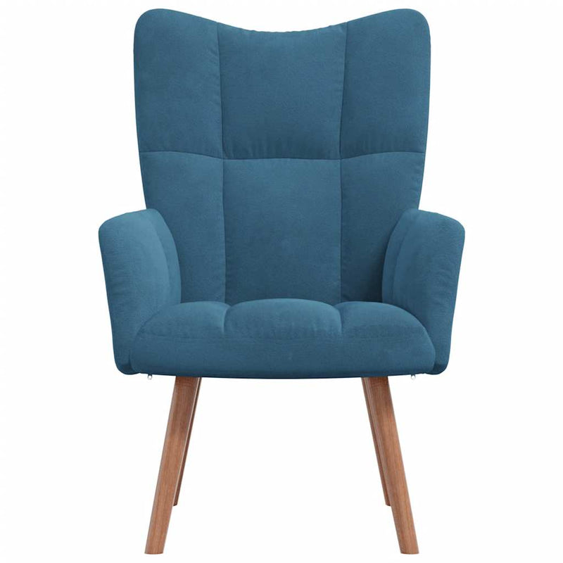 Fauteuil Freek - fluweel - blauw