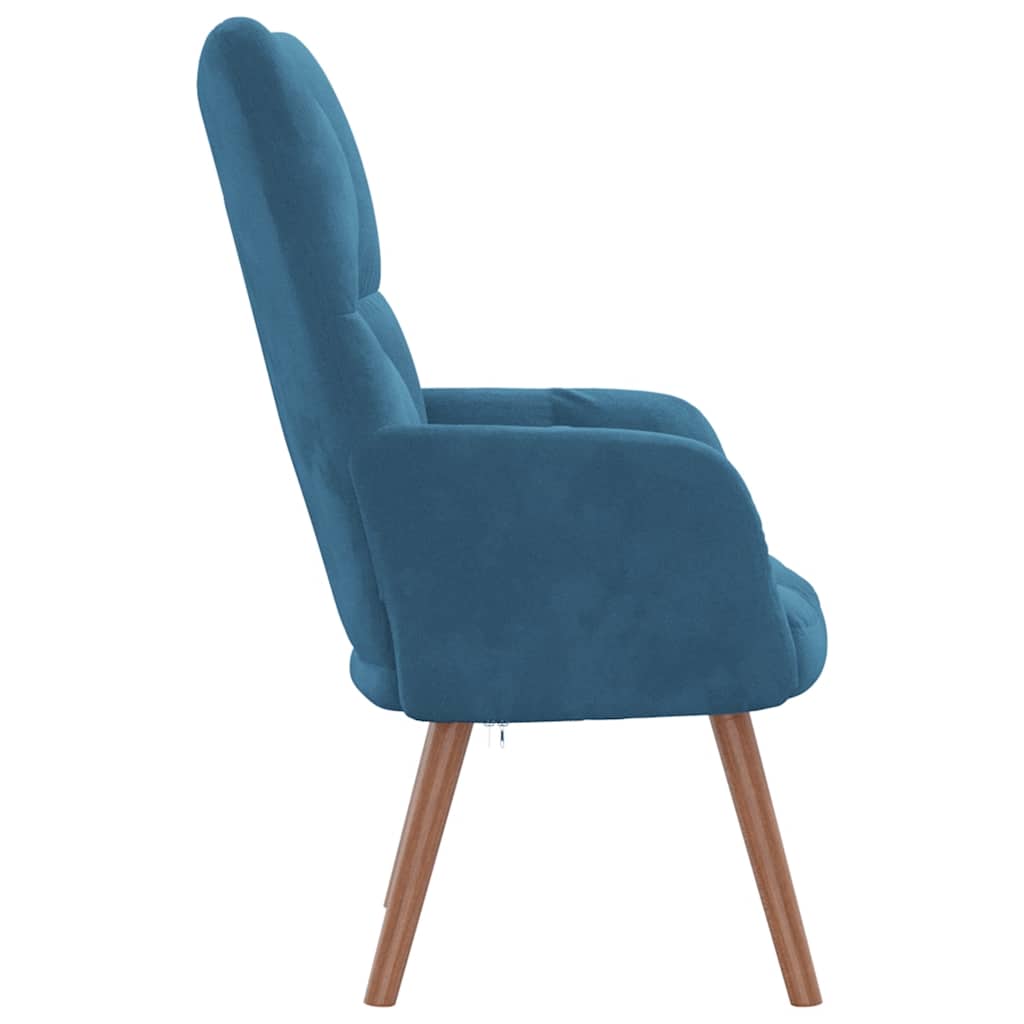 Fauteuil Freek - fluweel - blauw