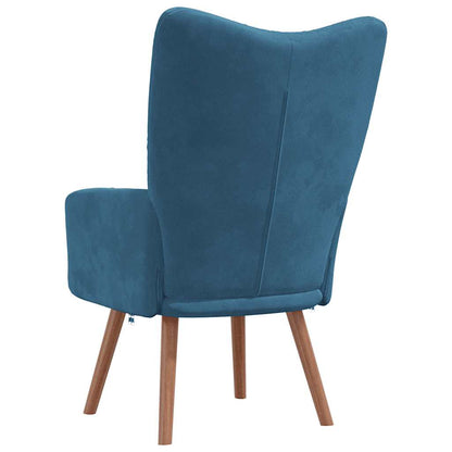 Fauteuil Freek - fluweel - blauw