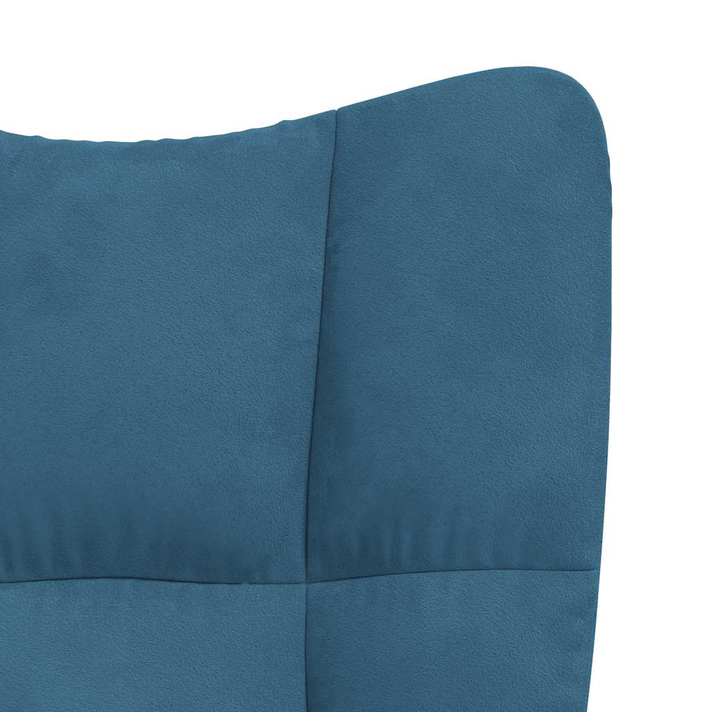 Fauteuil Freek - fluweel - blauw
