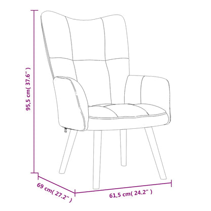 Fauteuil Freek - fluweel - blauw
