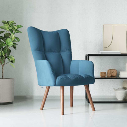 Fauteuil Freek - fluweel - blauw